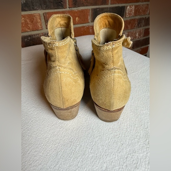 Sundance Dan Post Tan Suede Cowgirl Western Booties Country Westernwear - Picture 3 of 10